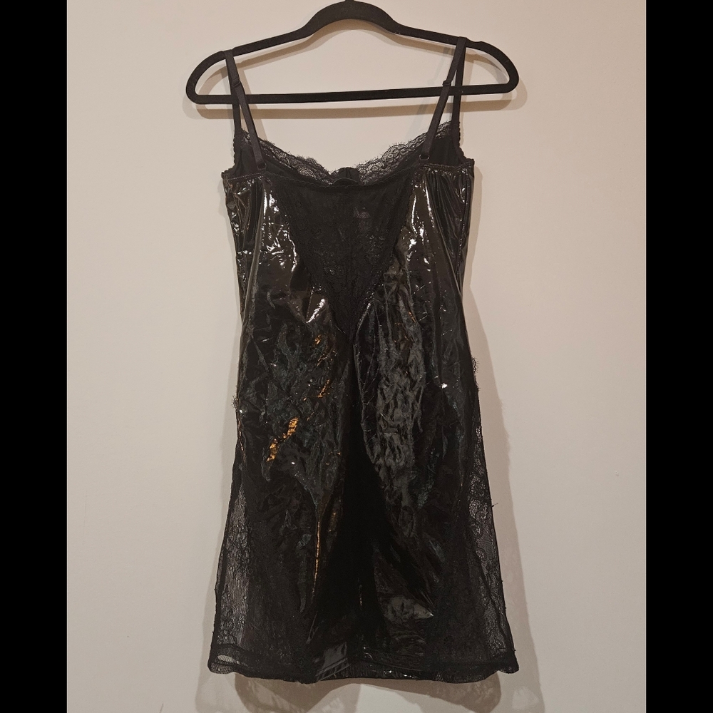 Lace and Vinyl Dress - Picture 2 of 3